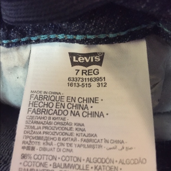 Levis Skinny Jeans Girls 7 Reg Some Wear - Picture 7 of 8